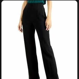 Inc womens black size large pull-on invert-pleat flared sweatpants $69